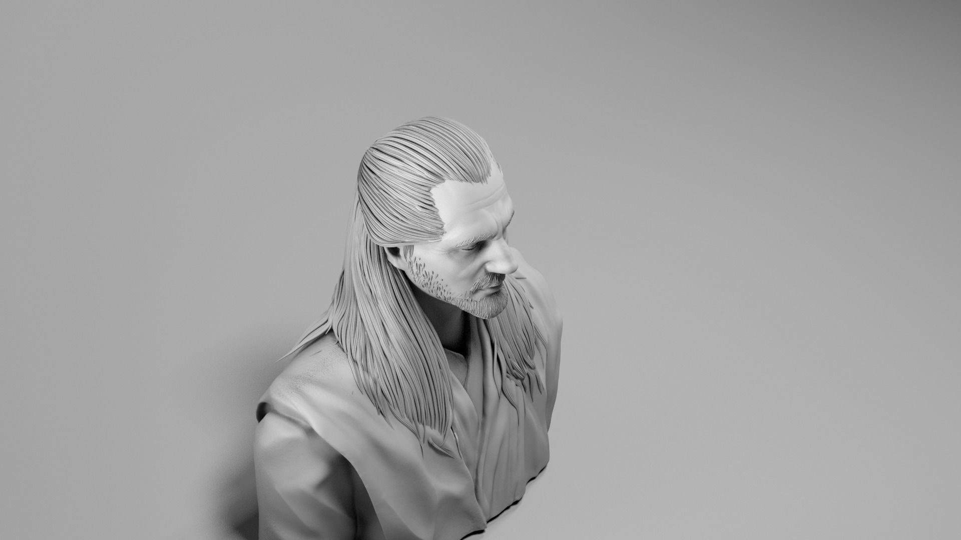 Liam Neeson - Qui Gon Jinn - Star Wars Episode I 3D print model_13
