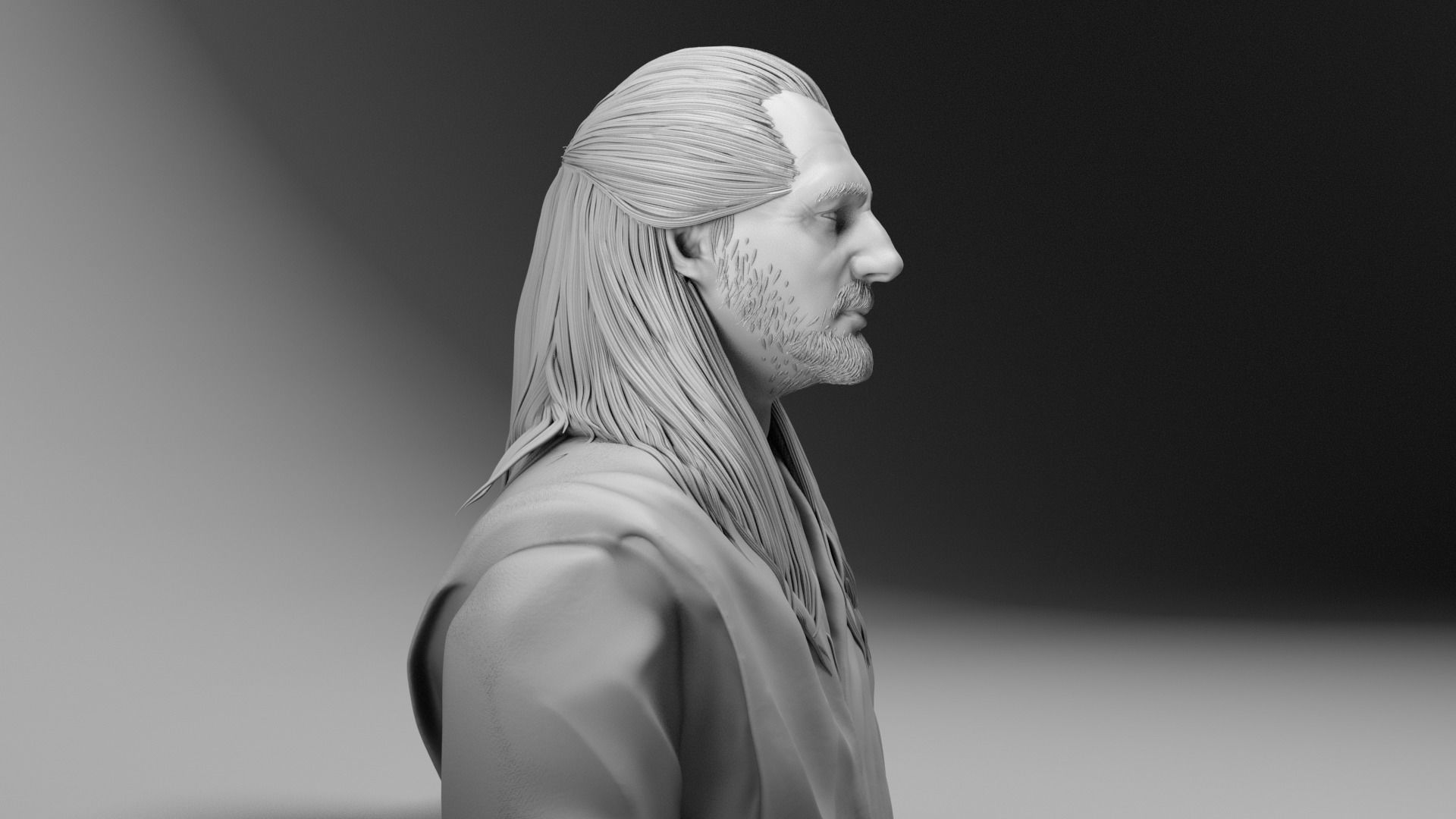 Liam Neeson - Qui Gon Jinn - Star Wars Episode I 3D print model_8