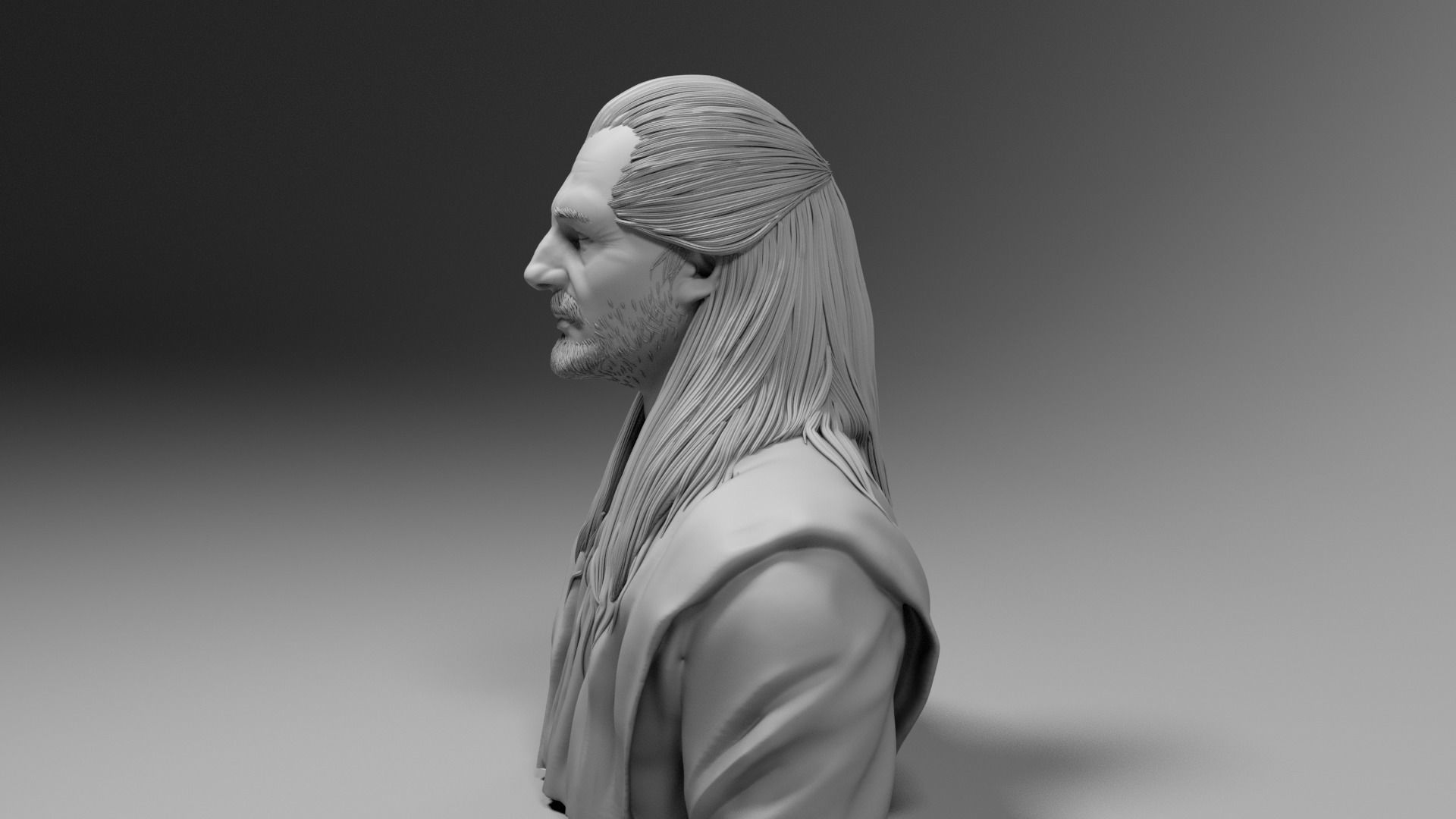 Liam Neeson - Qui Gon Jinn - Star Wars Episode I 3D print model_5