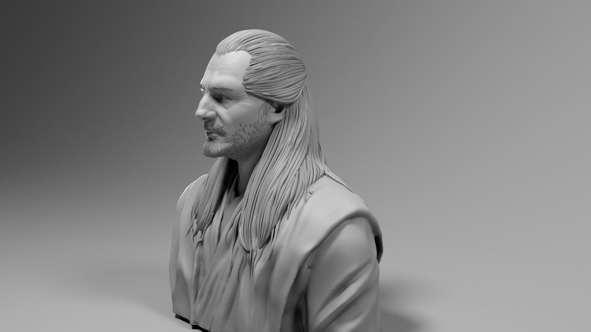 Liam Neeson - Qui Gon Jinn - Star Wars Episode I 3D print model_7