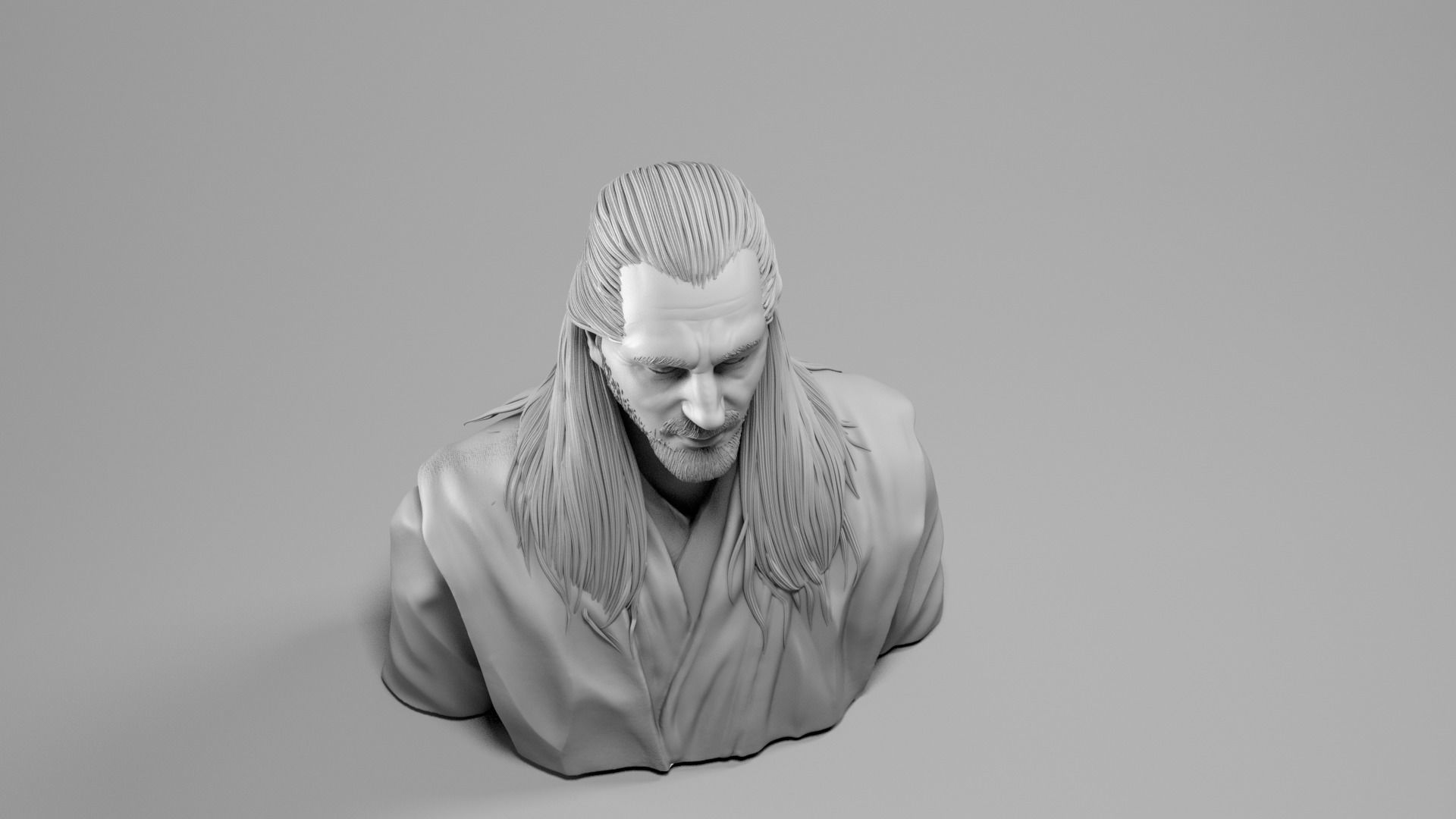 Liam Neeson - Qui Gon Jinn - Star Wars Episode I 3D print model_11