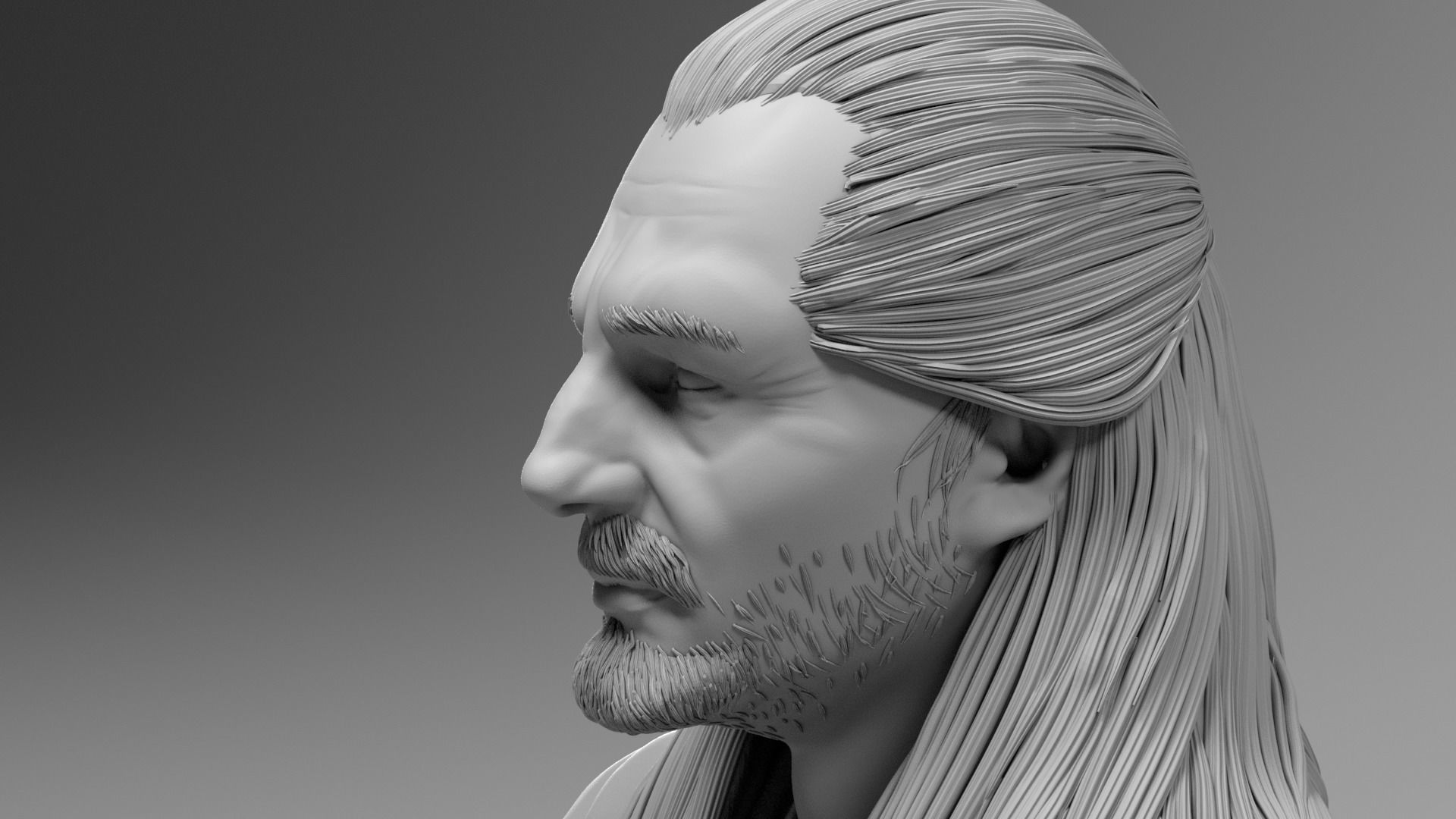 Liam Neeson - Qui Gon Jinn - Star Wars Episode I 3D print model_18