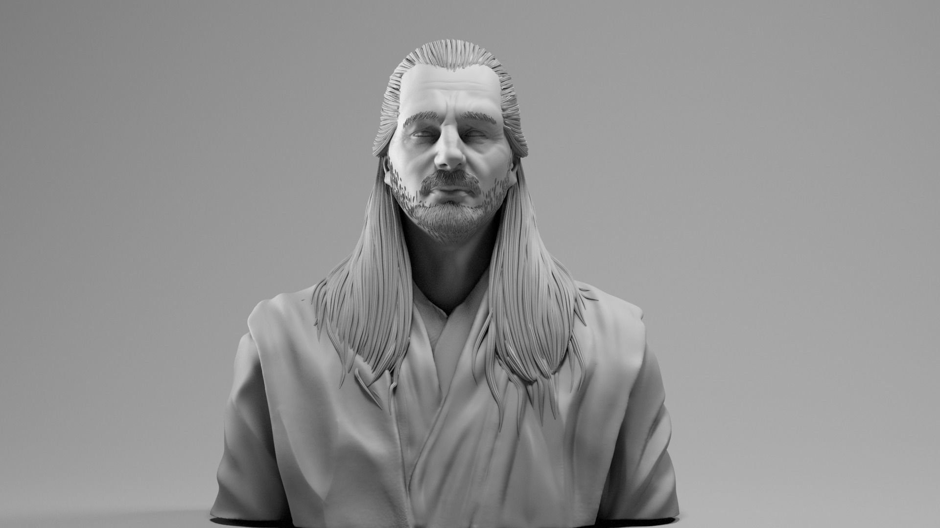 Liam Neeson - Qui Gon Jinn - Star Wars Episode I 3D print model_2