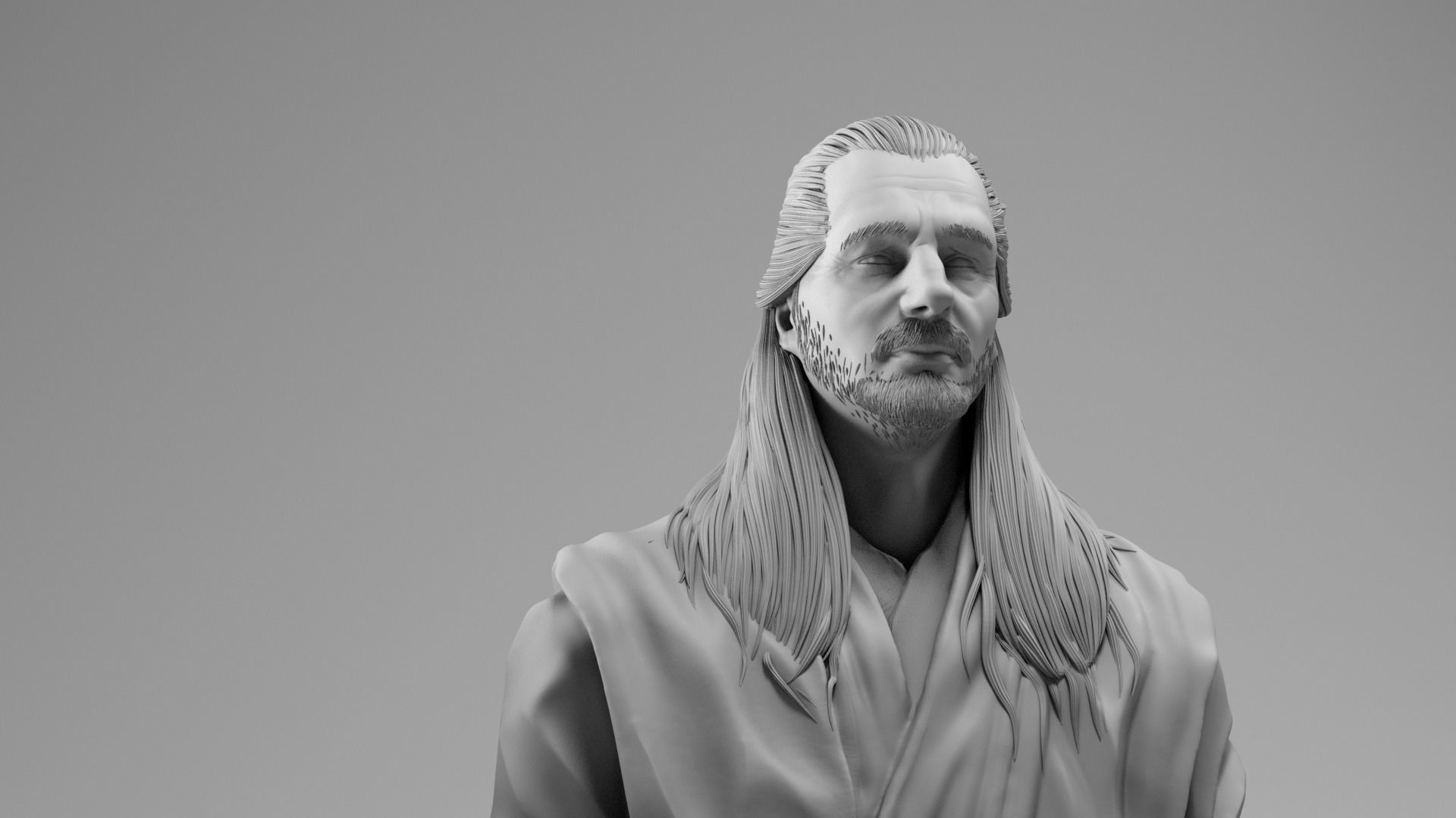 Liam Neeson - Qui Gon Jinn - Star Wars Episode I 3D print model_1