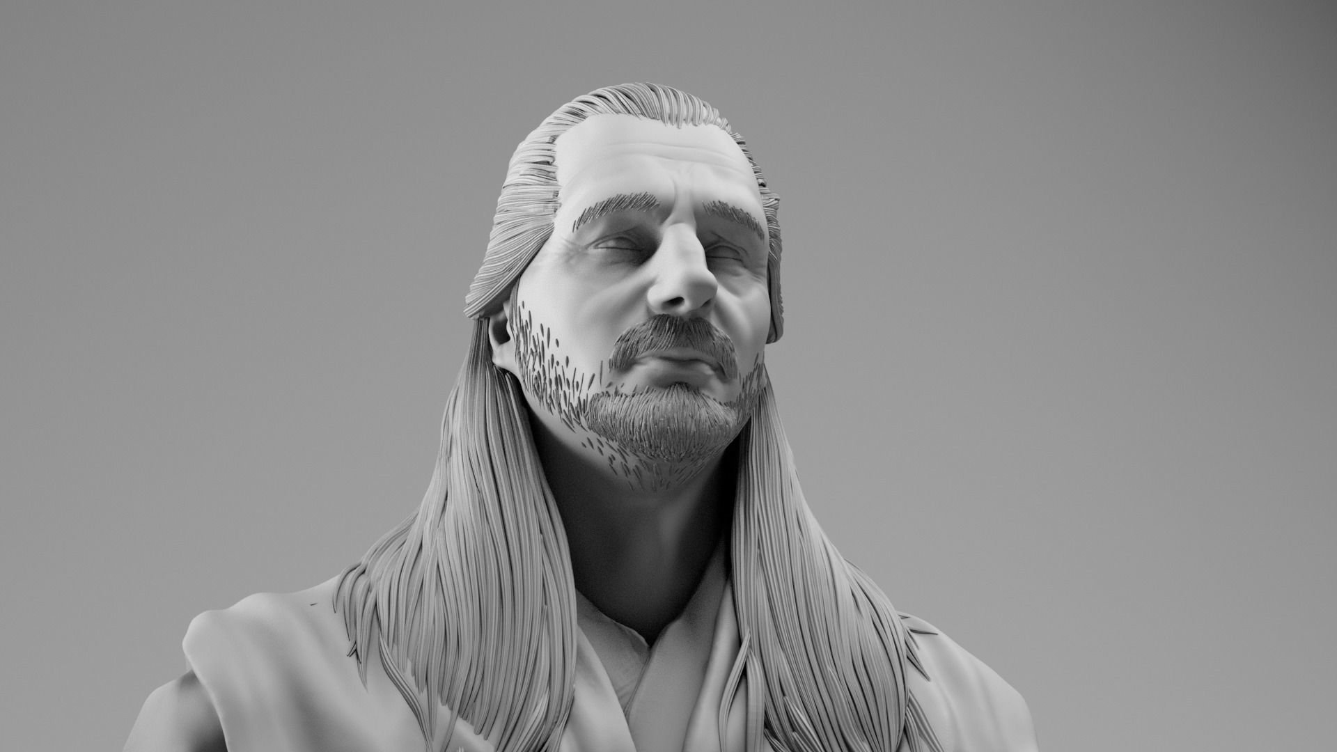 Liam Neeson - Qui Gon Jinn - Star Wars Episode I 3D print model_16