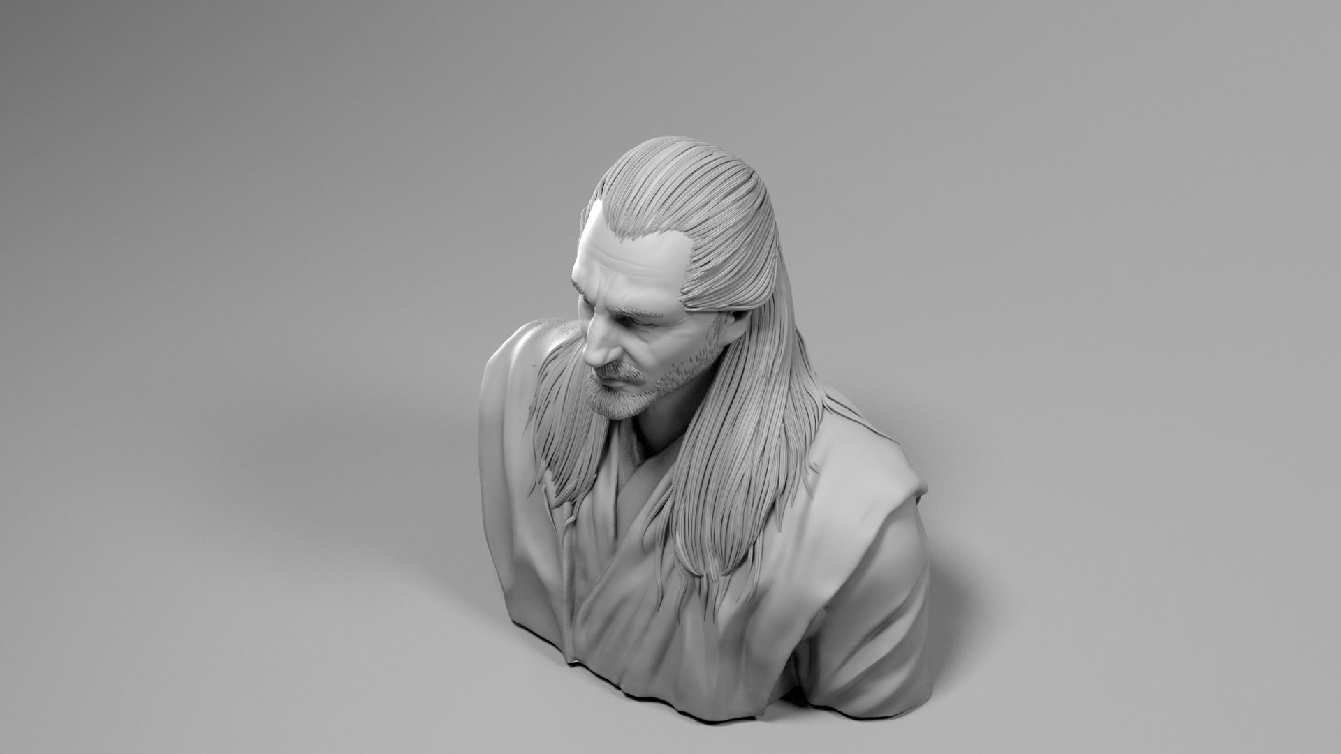 Liam Neeson - Qui Gon Jinn - Star Wars Episode I 3D print model_10
