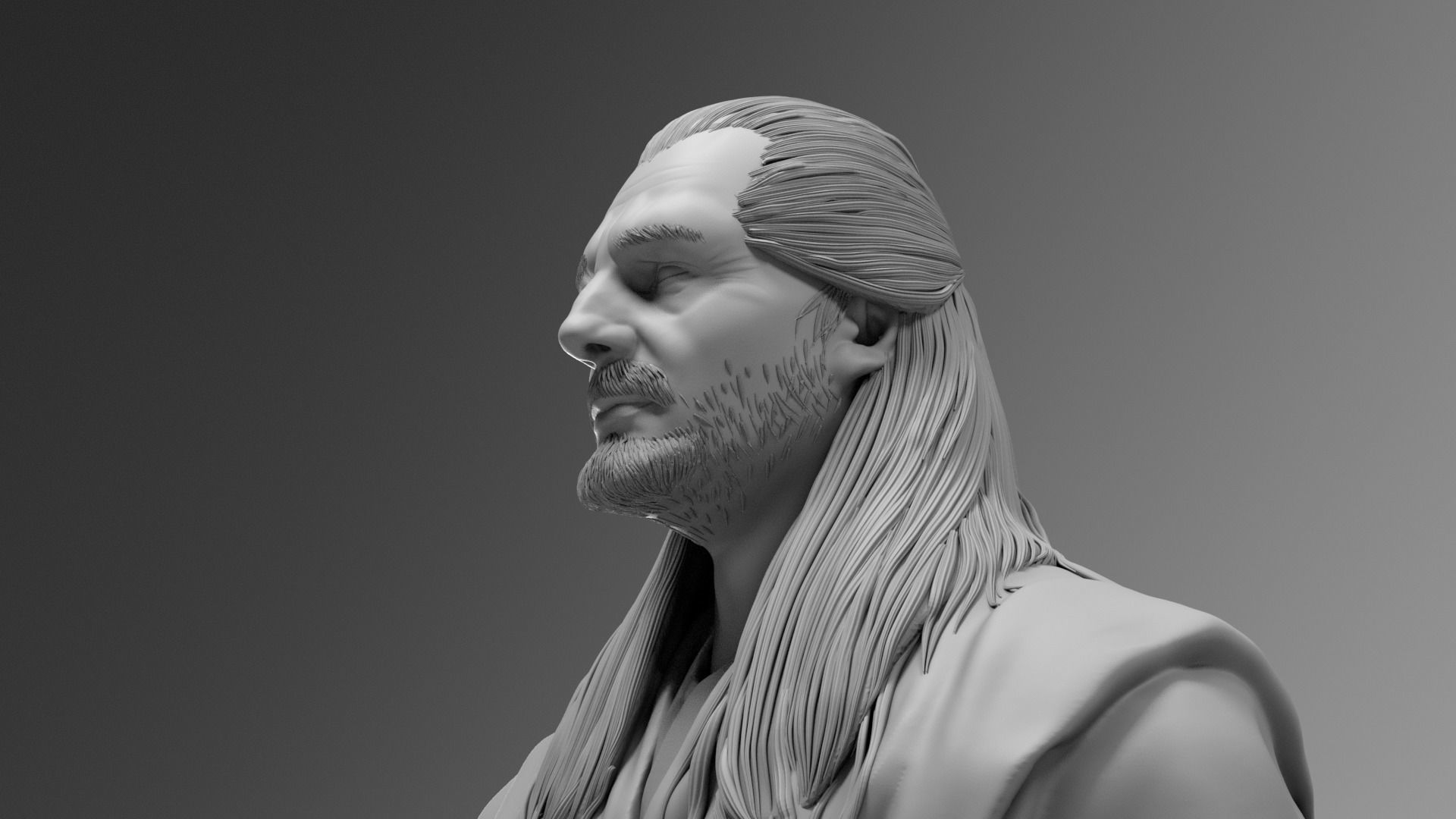 Liam Neeson - Qui Gon Jinn - Star Wars Episode I 3D print model_17