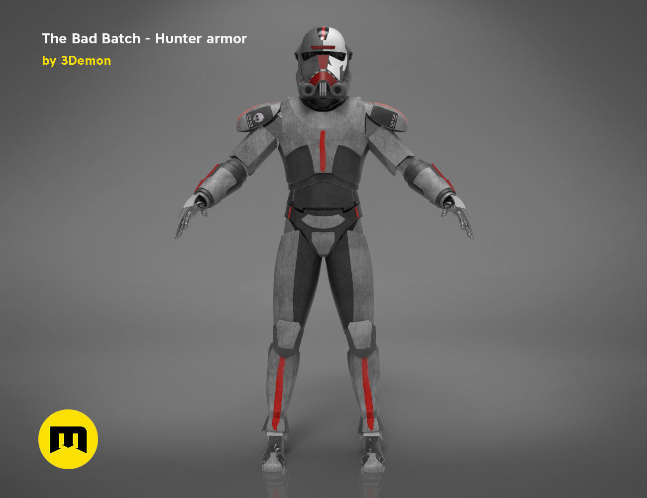 The Bad Batch Hunter armor 3D print model_1