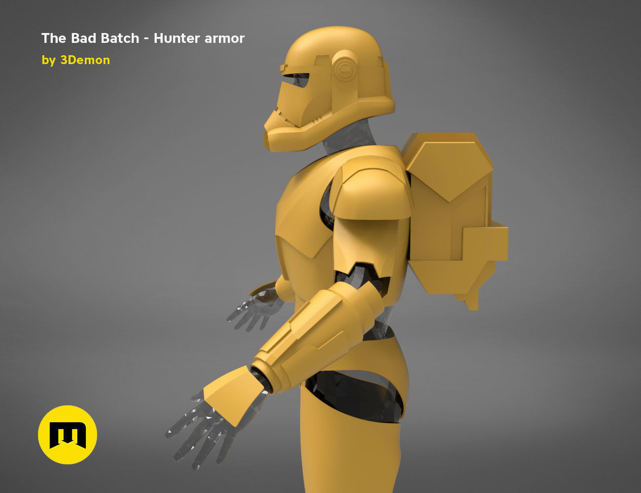 The Bad Batch Hunter armor 3D print model_13