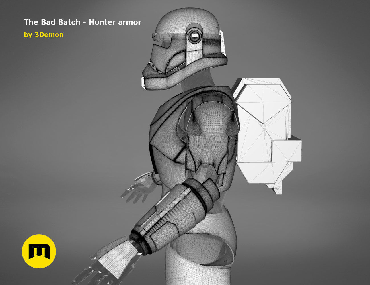 The Bad Batch Hunter armor 3D print model_26