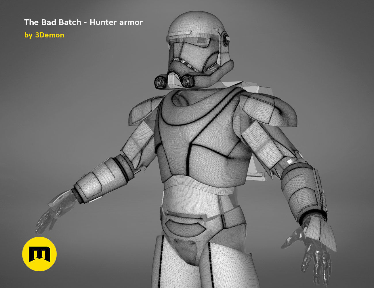 The Bad Batch Hunter armor 3D print model_24