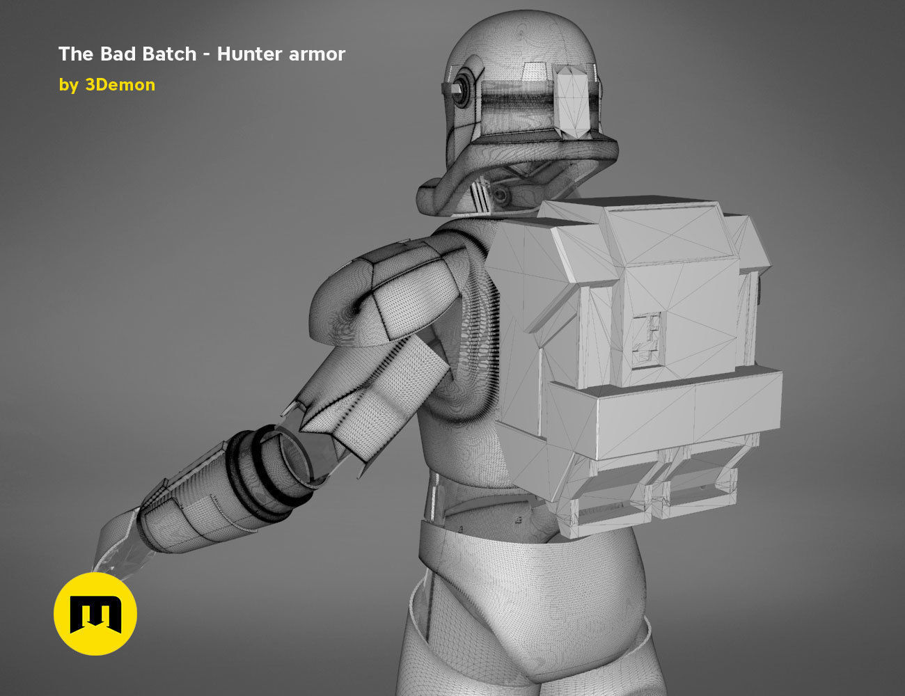 The Bad Batch Hunter armor 3D print model_27