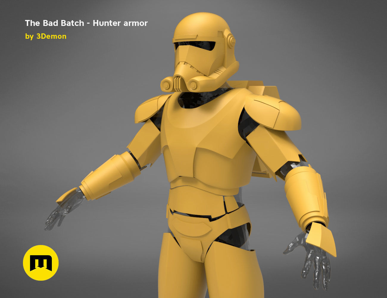 The Bad Batch Hunter armor 3D print model_11
