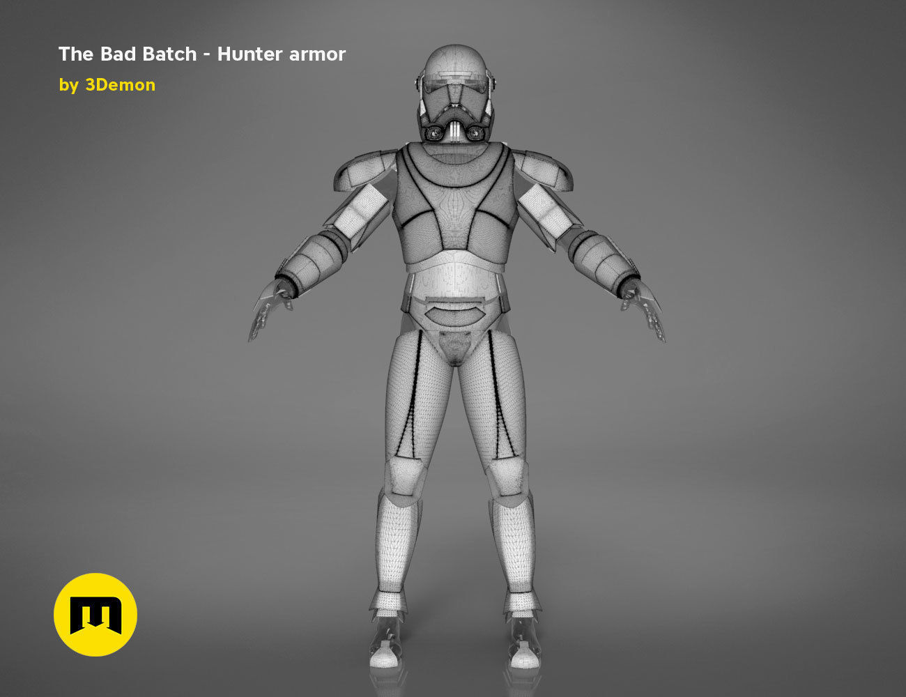 The Bad Batch Hunter armor 3D print model_23