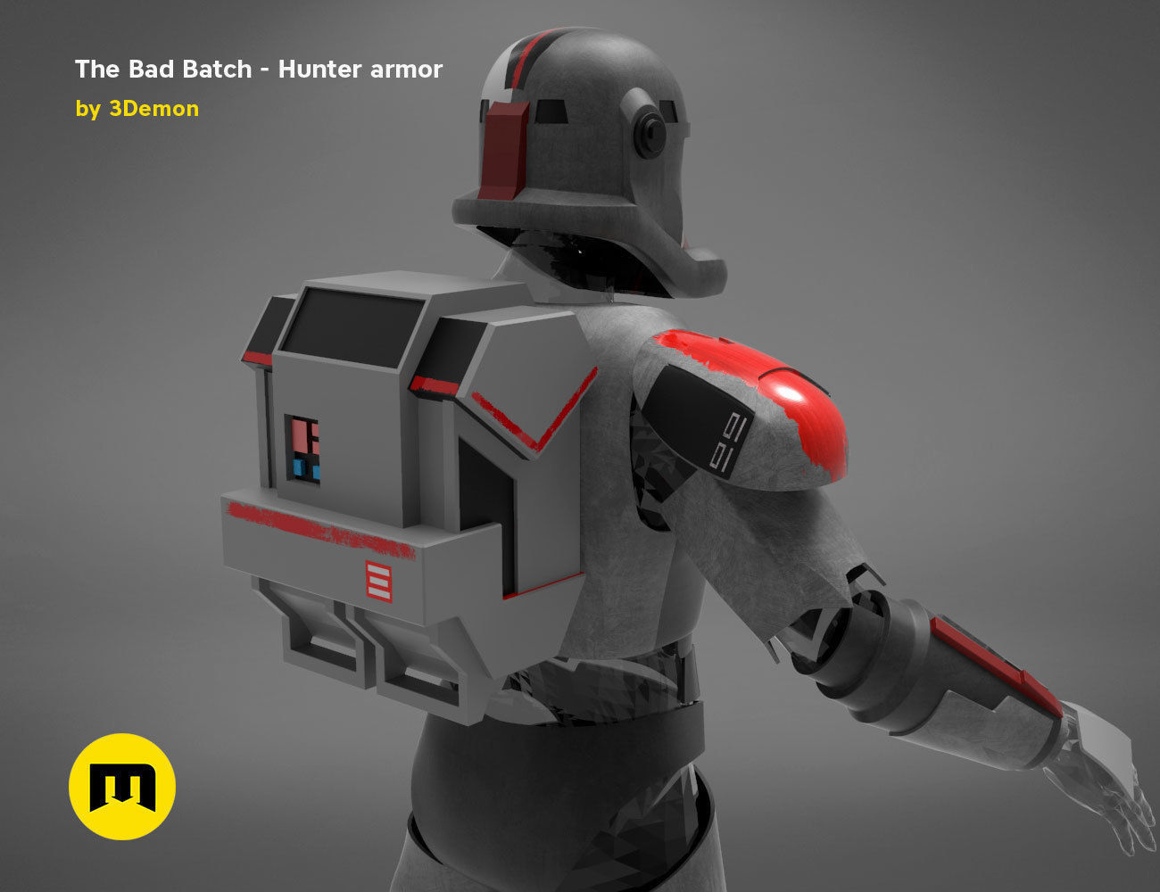 The Bad Batch Hunter armor 3D print model_5