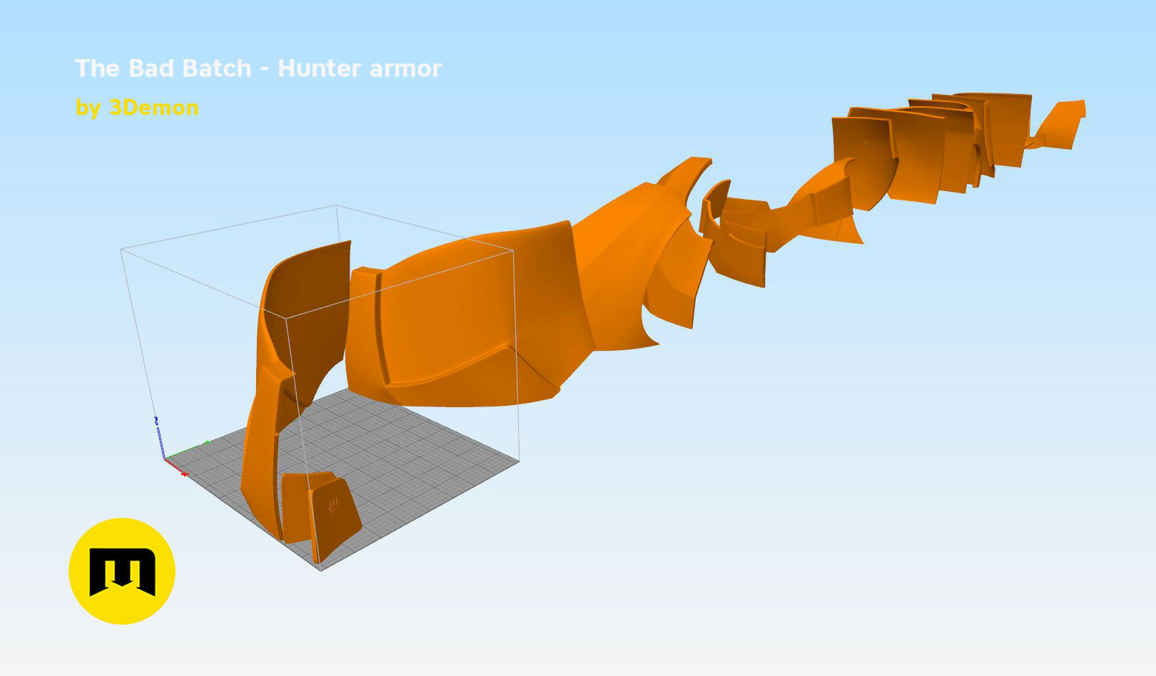 The Bad Batch Hunter armor 3D print model_20