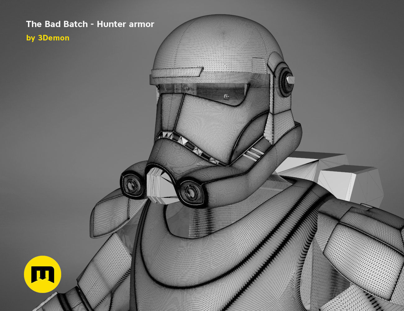 The Bad Batch Hunter armor 3D print model_25