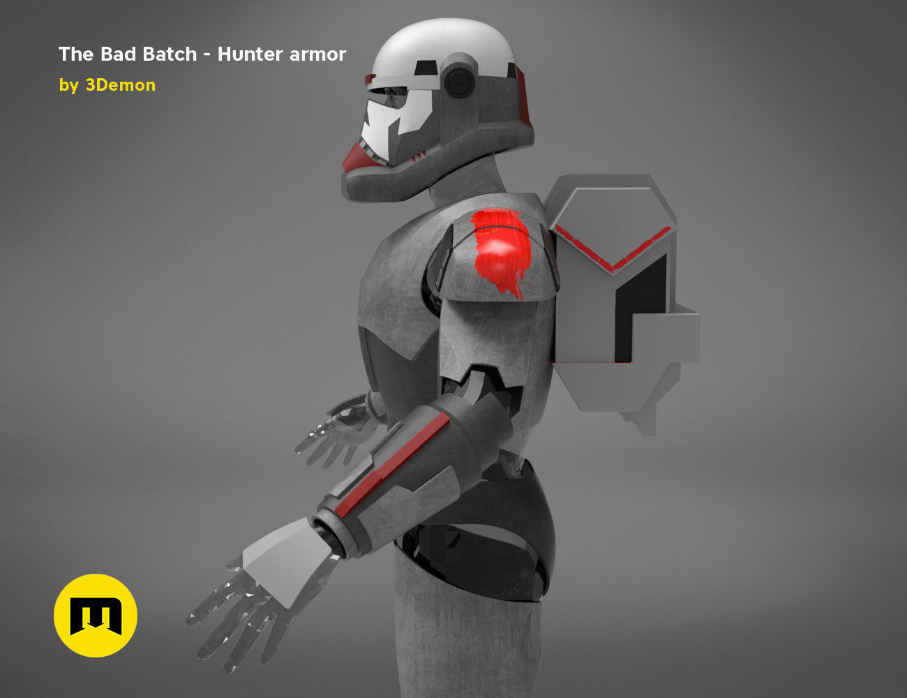 The Bad Batch Hunter armor 3D print model_3