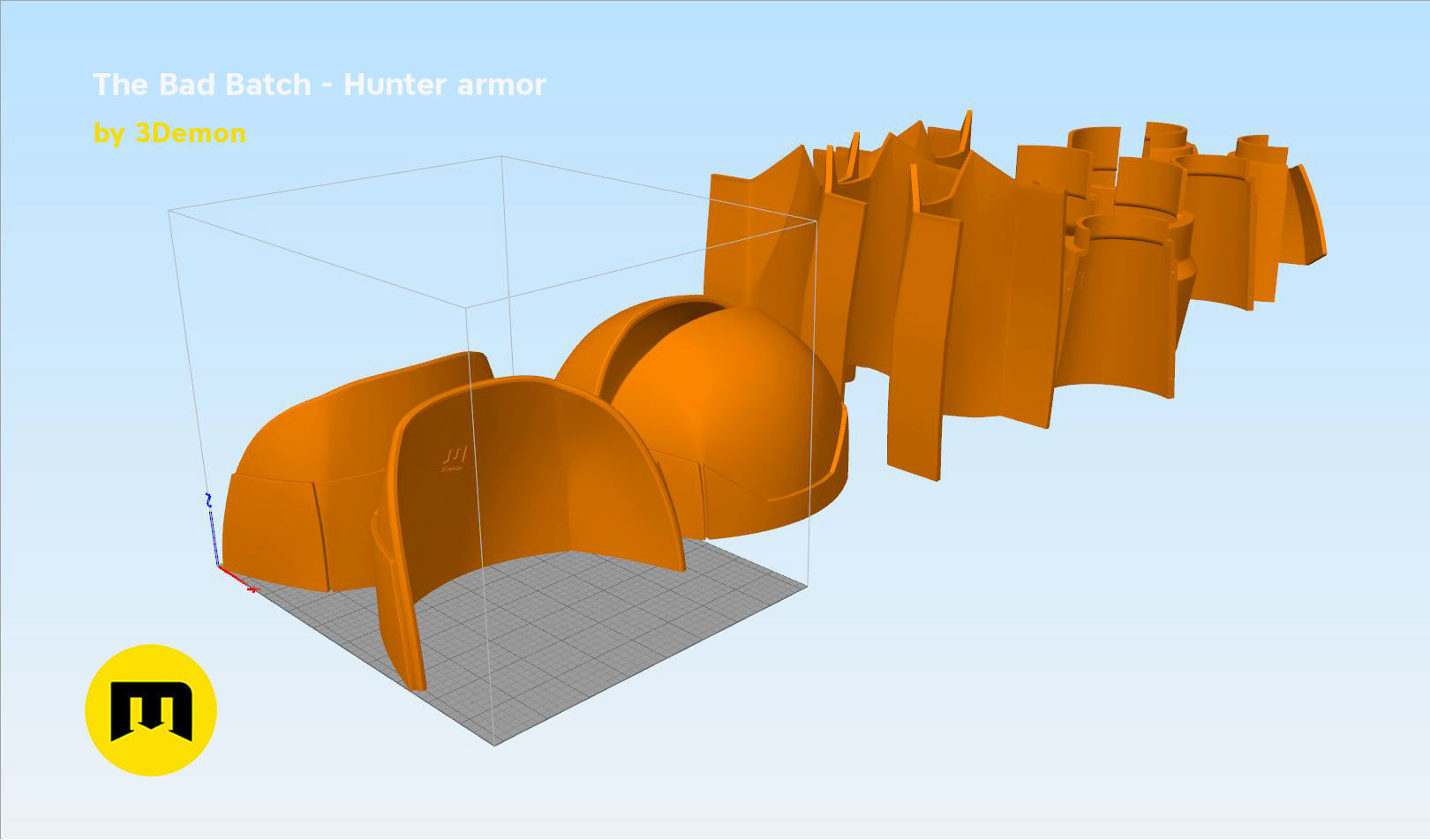 The Bad Batch Hunter armor 3D print model_17
