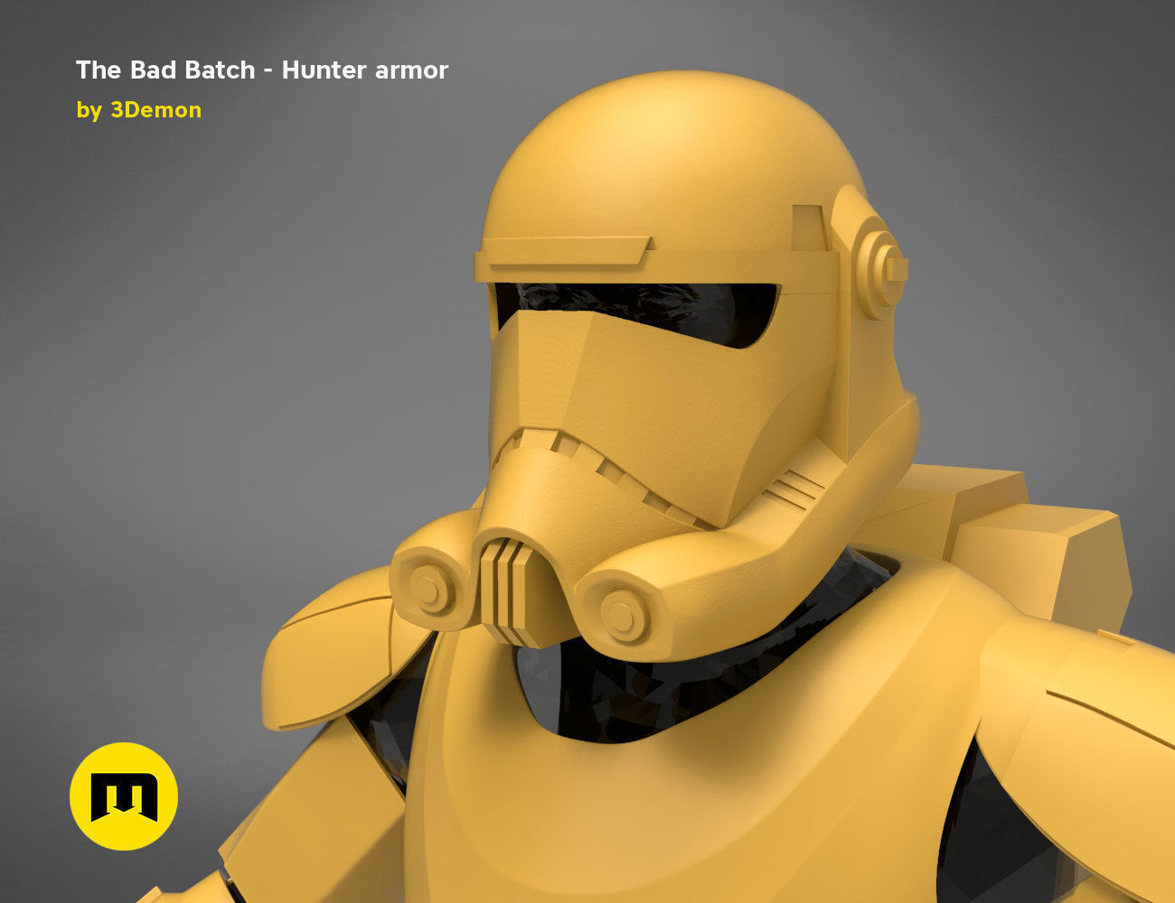 The Bad Batch Hunter armor 3D print model_12
