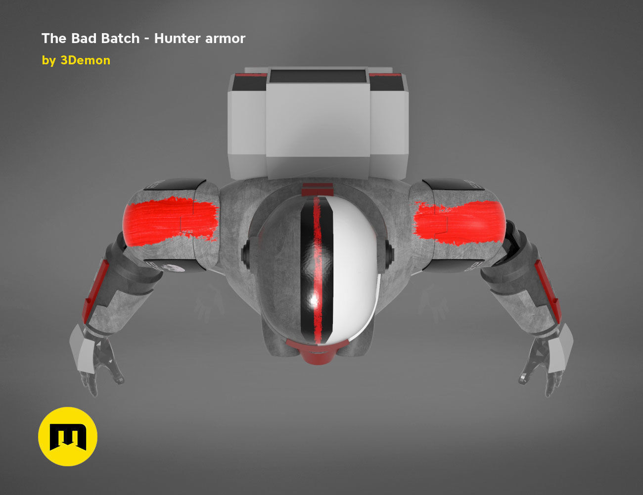 The Bad Batch Hunter armor 3D print model_6