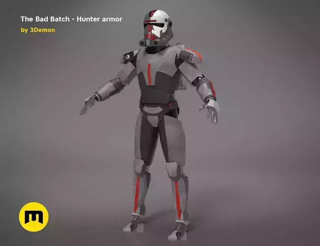 The Bad Batch Hunter armor 3D print model