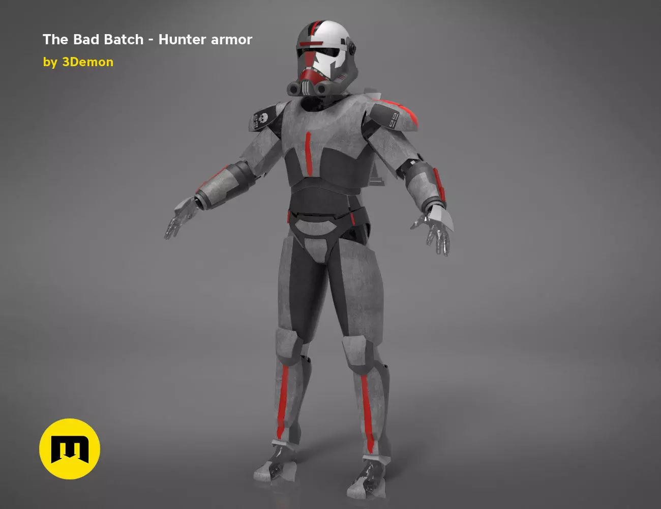 The Bad Batch Hunter armor 3D print model_0