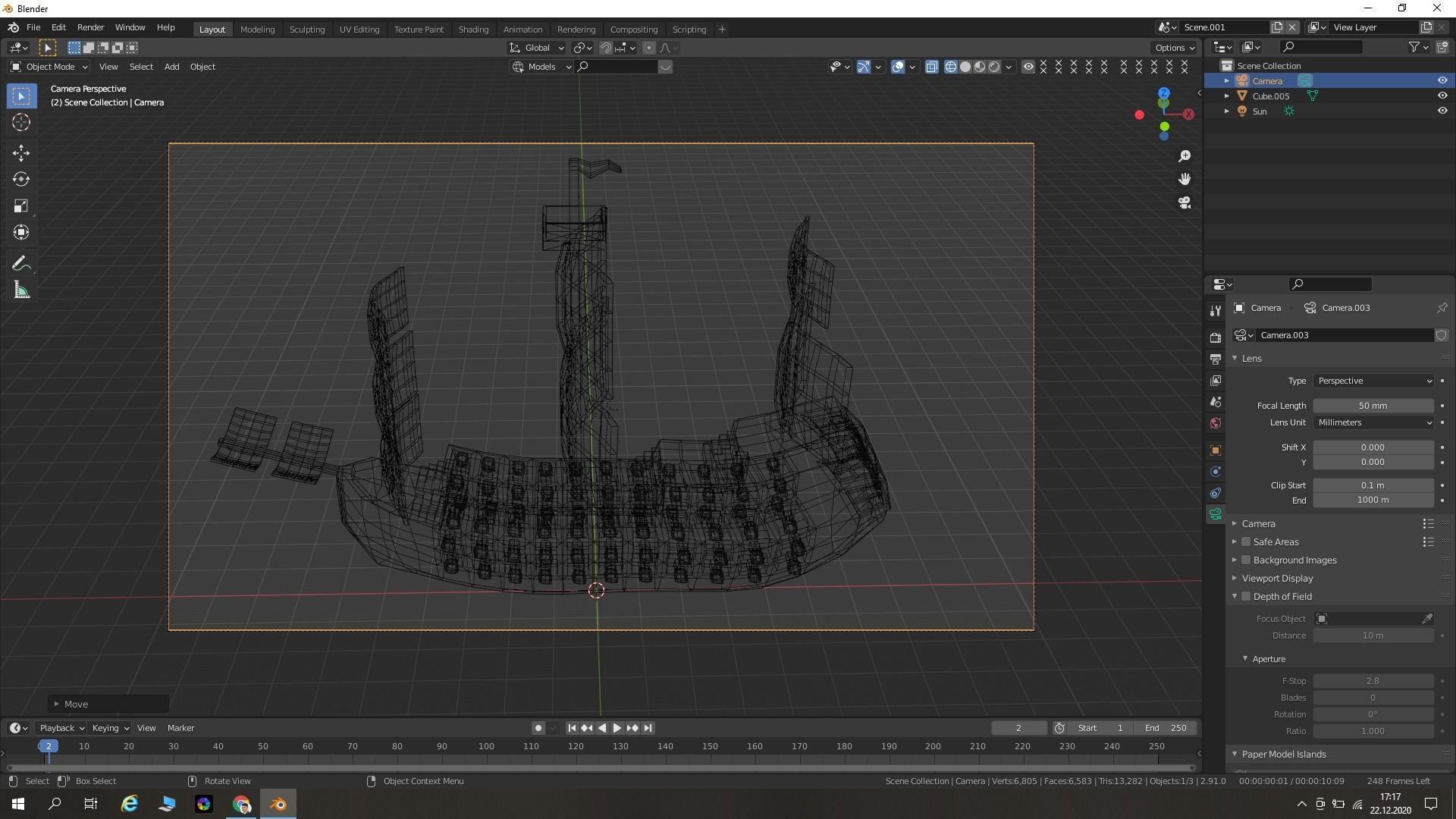 Korsan Gemisi Low-poly 3D model_3
