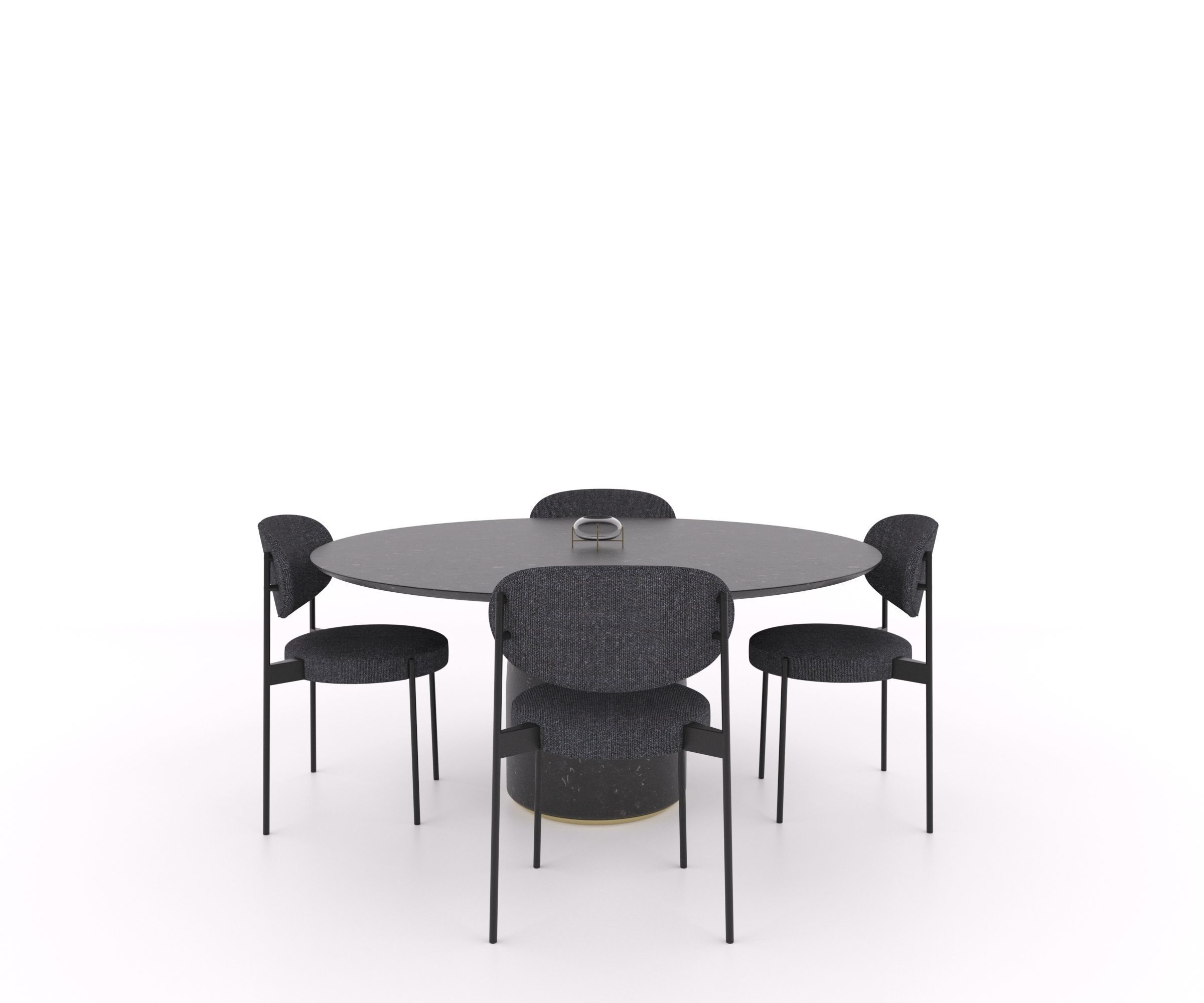 Model Set 02 Series 430 Chair Bule Table Chandelier 2079 Flos  3D model_4