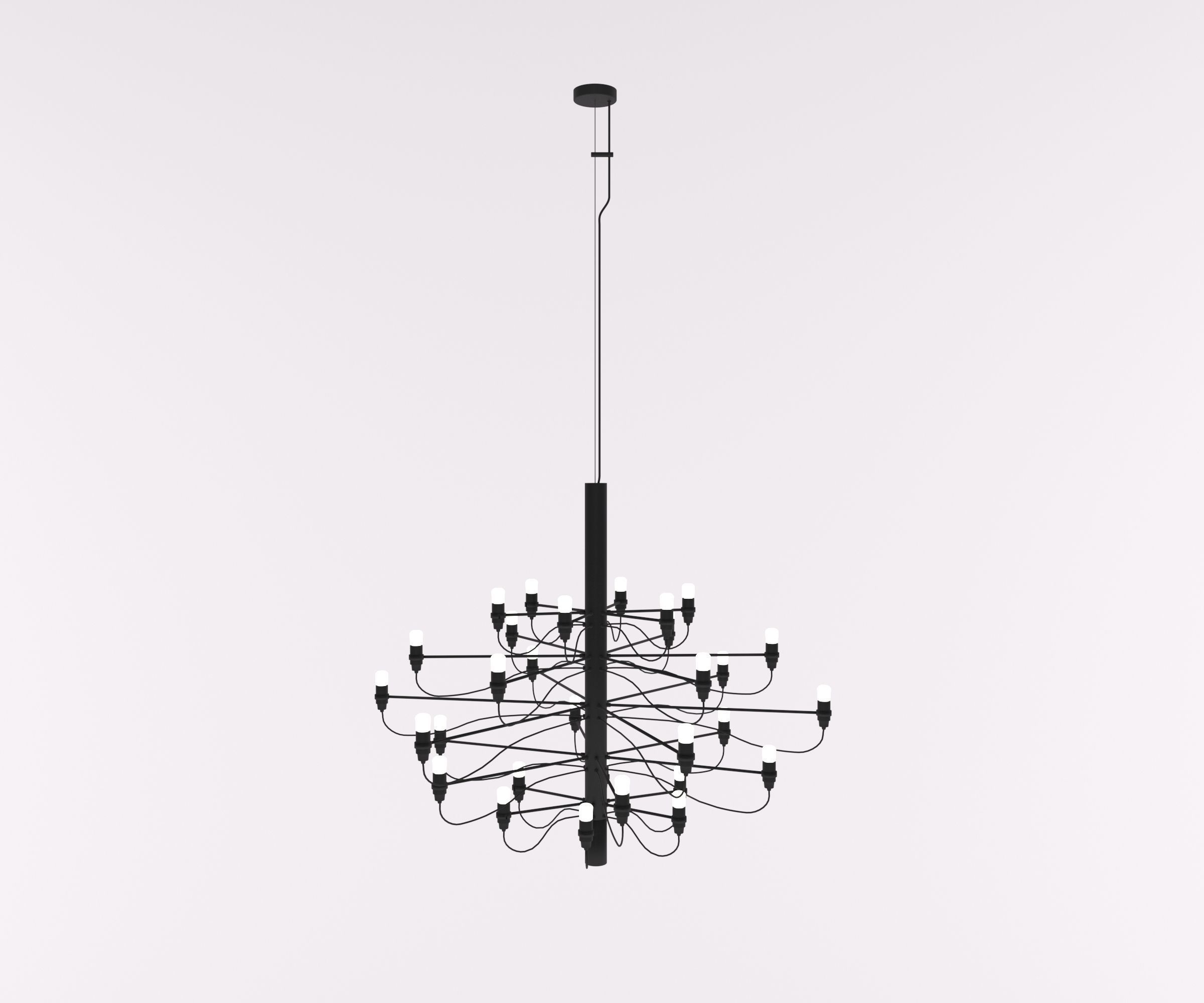 Model Set 02 Series 430 Chair Bule Table Chandelier 2079 Flos  3D model_3