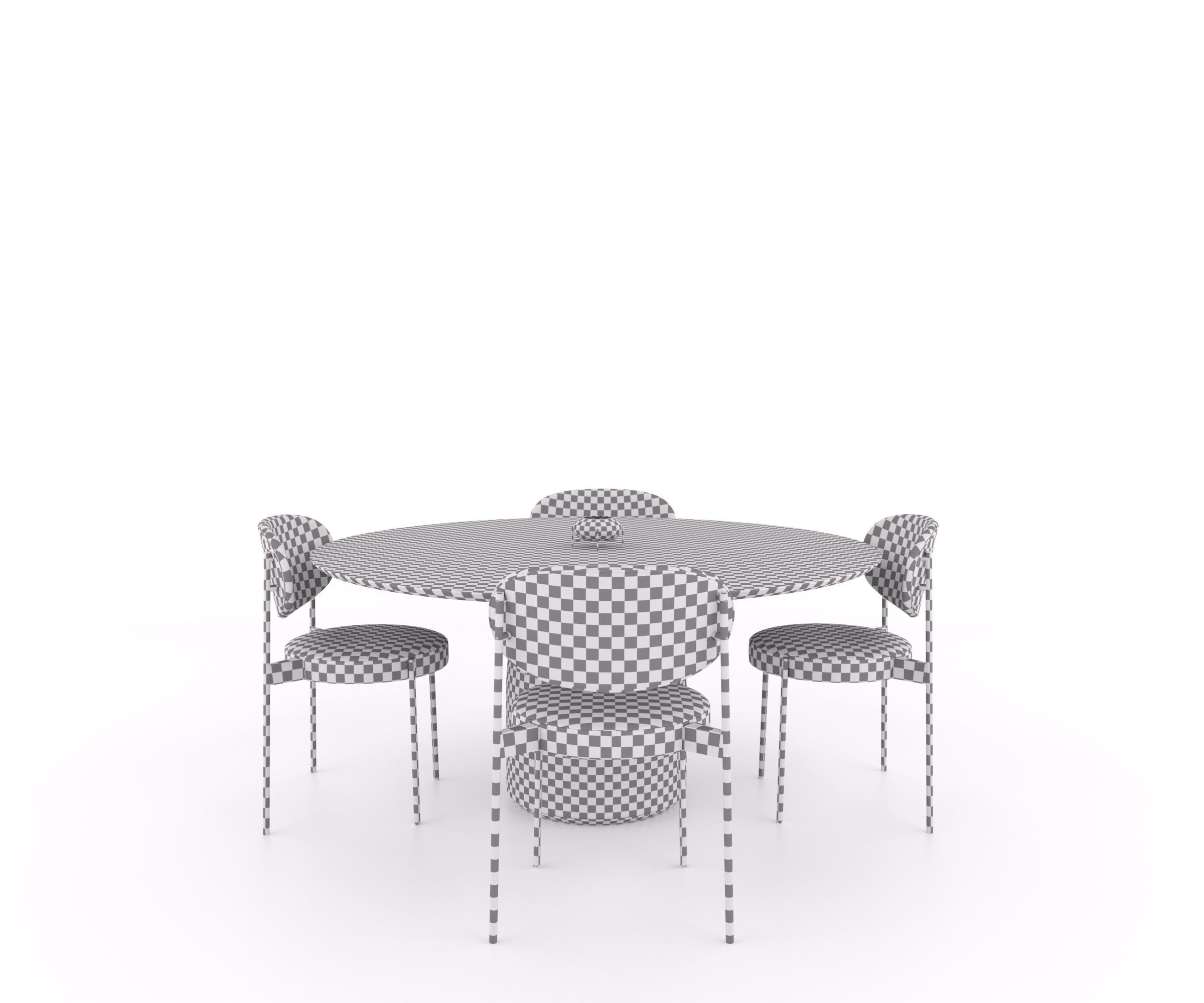 Model Set 02 Series 430 Chair Bule Table Chandelier 2079 Flos  3D model_6