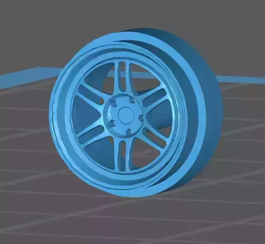 Double Six Hotwheels Rims 3D print model