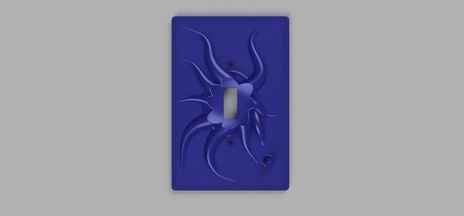 Custom light switch cover - Tree trunk with key holder -  3D print model