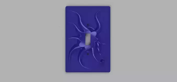 Custom light switch cover - Tree trunk with key holder - 