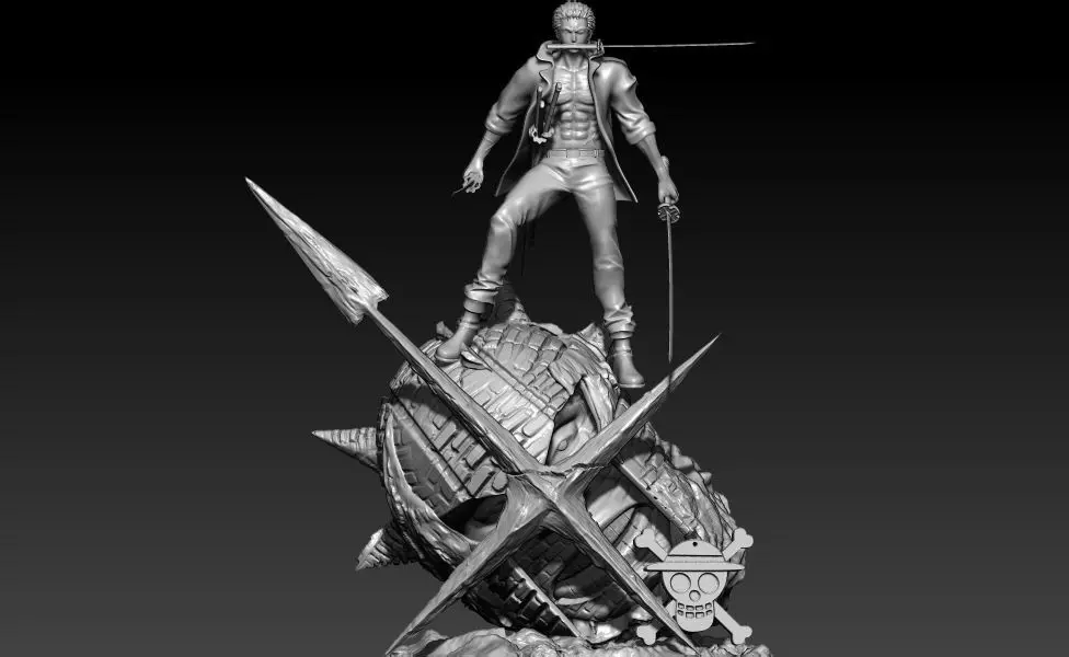 Zoro vs Pica - One piece - 3d Print 3D print model_0