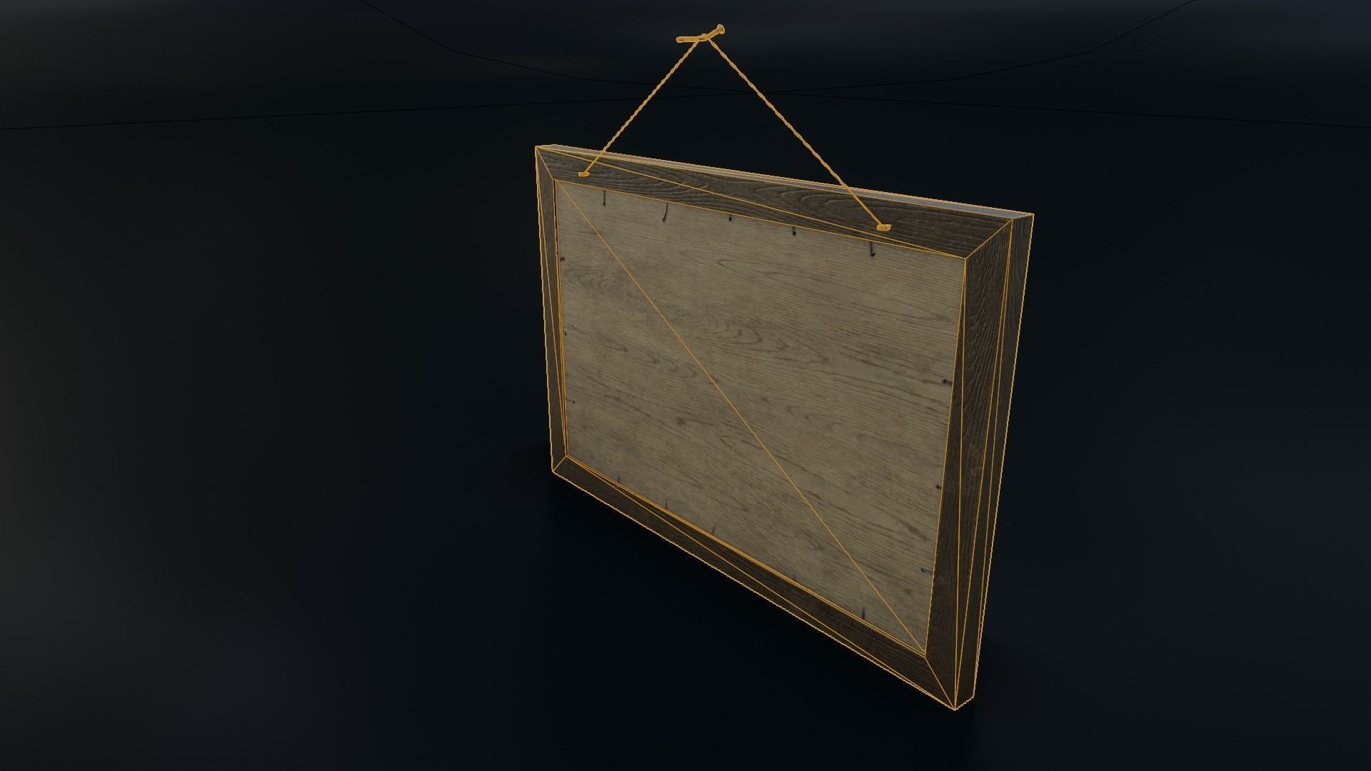 Vintage Picture Frame 03 Low-poly 3D model_35