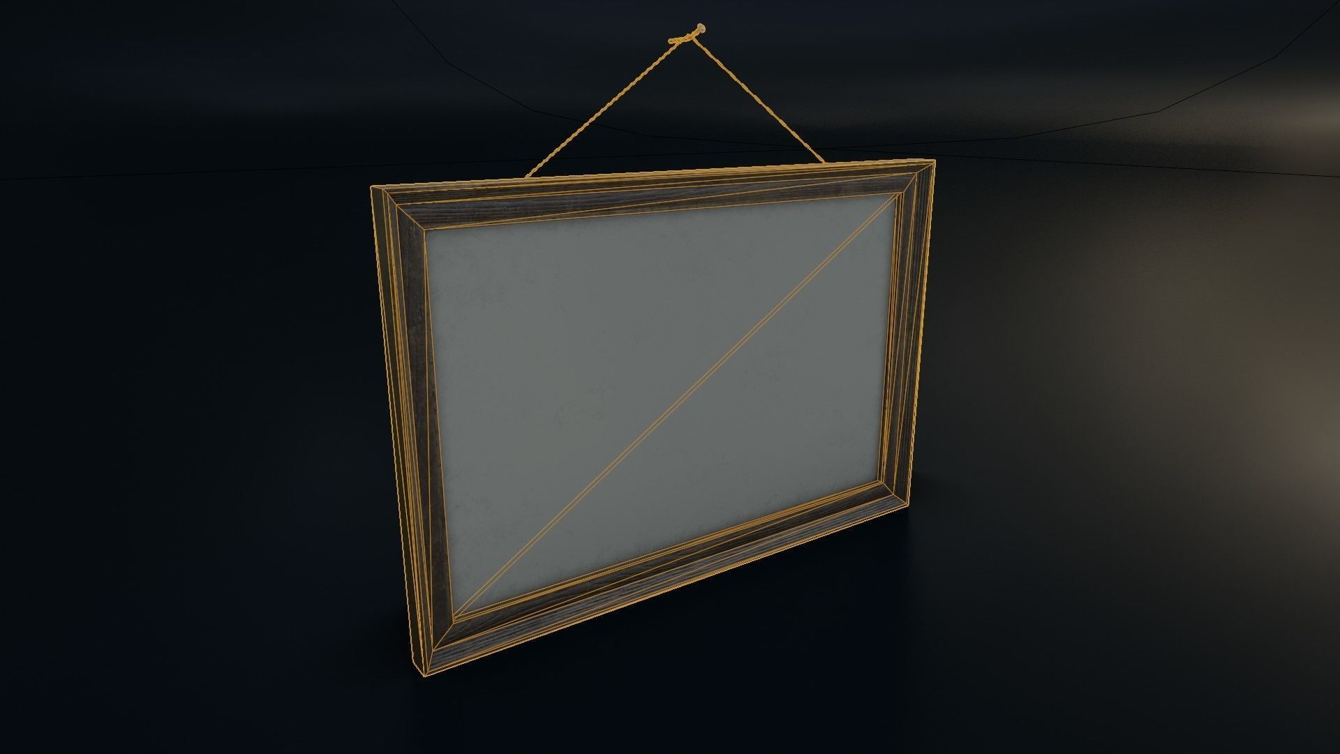 Vintage Picture Frame 03 Low-poly 3D model_34