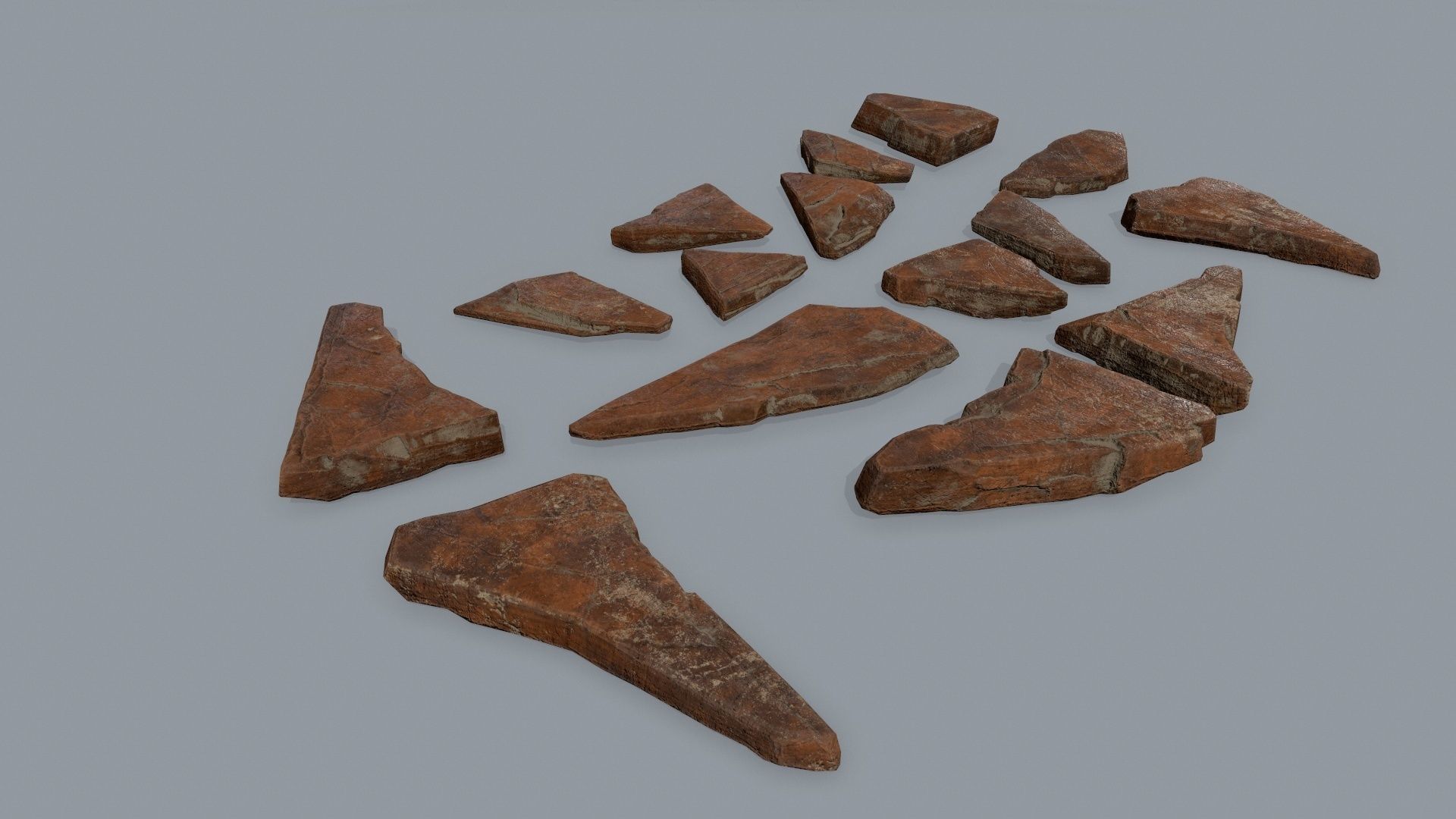 desert rocks Low-poly 3D model_1