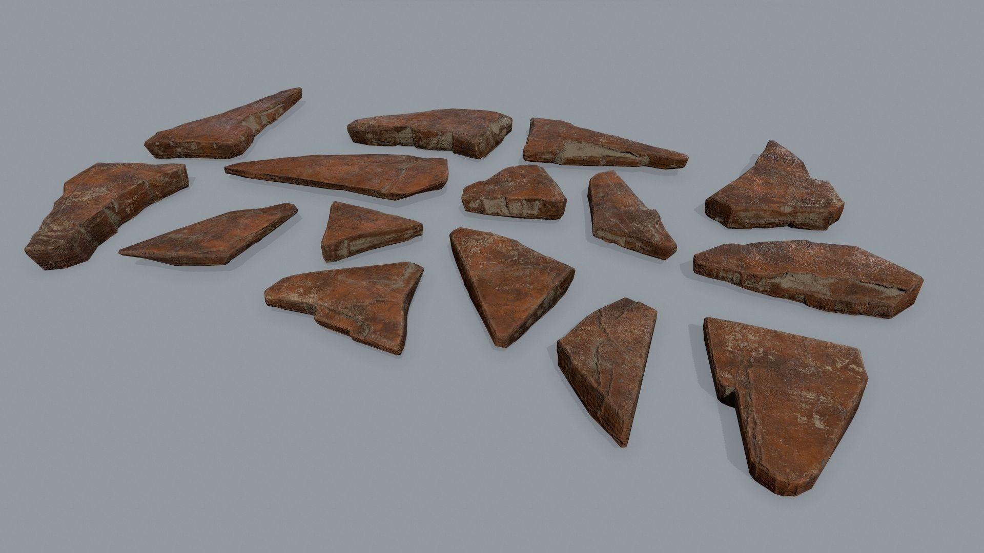 desert rocks Low-poly 3D model_7