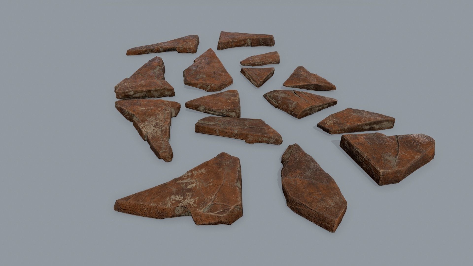 desert rocks Low-poly 3D model_6