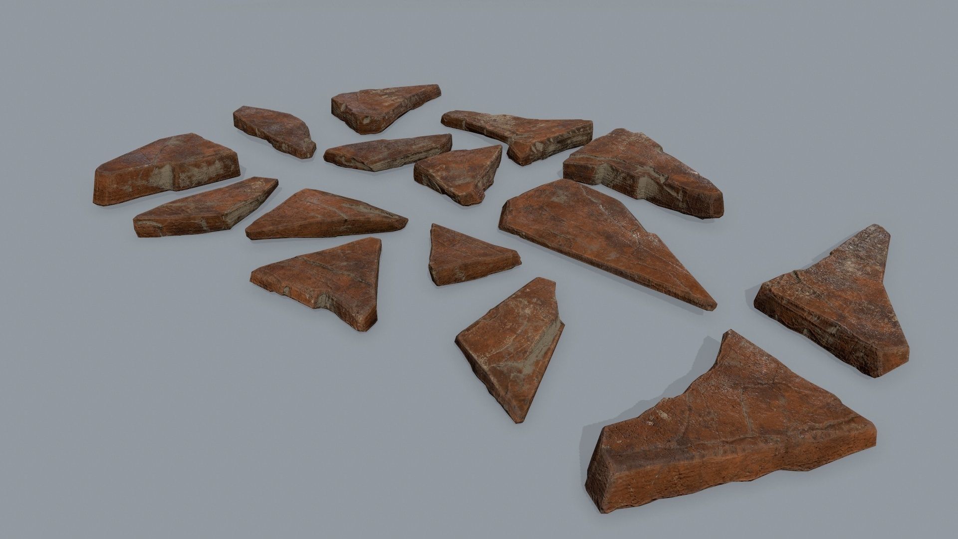 desert rocks Low-poly 3D model_3