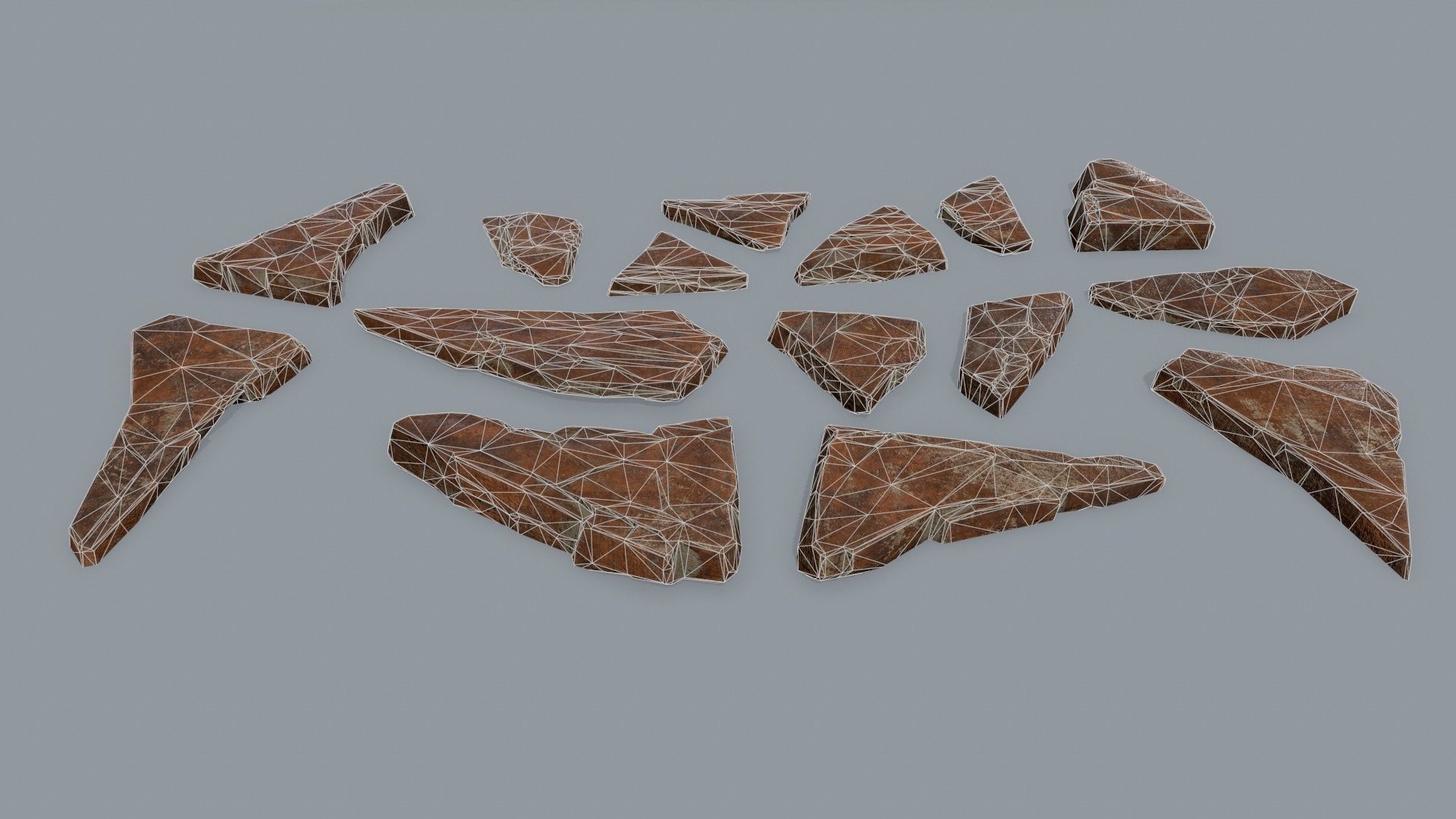 desert rocks Low-poly 3D model_13