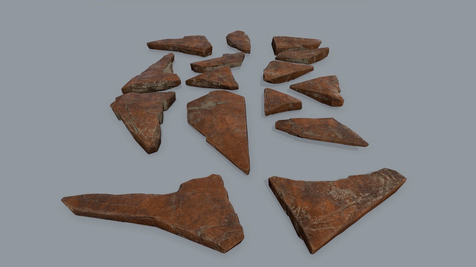 desert rocks Low-poly 3D model_9