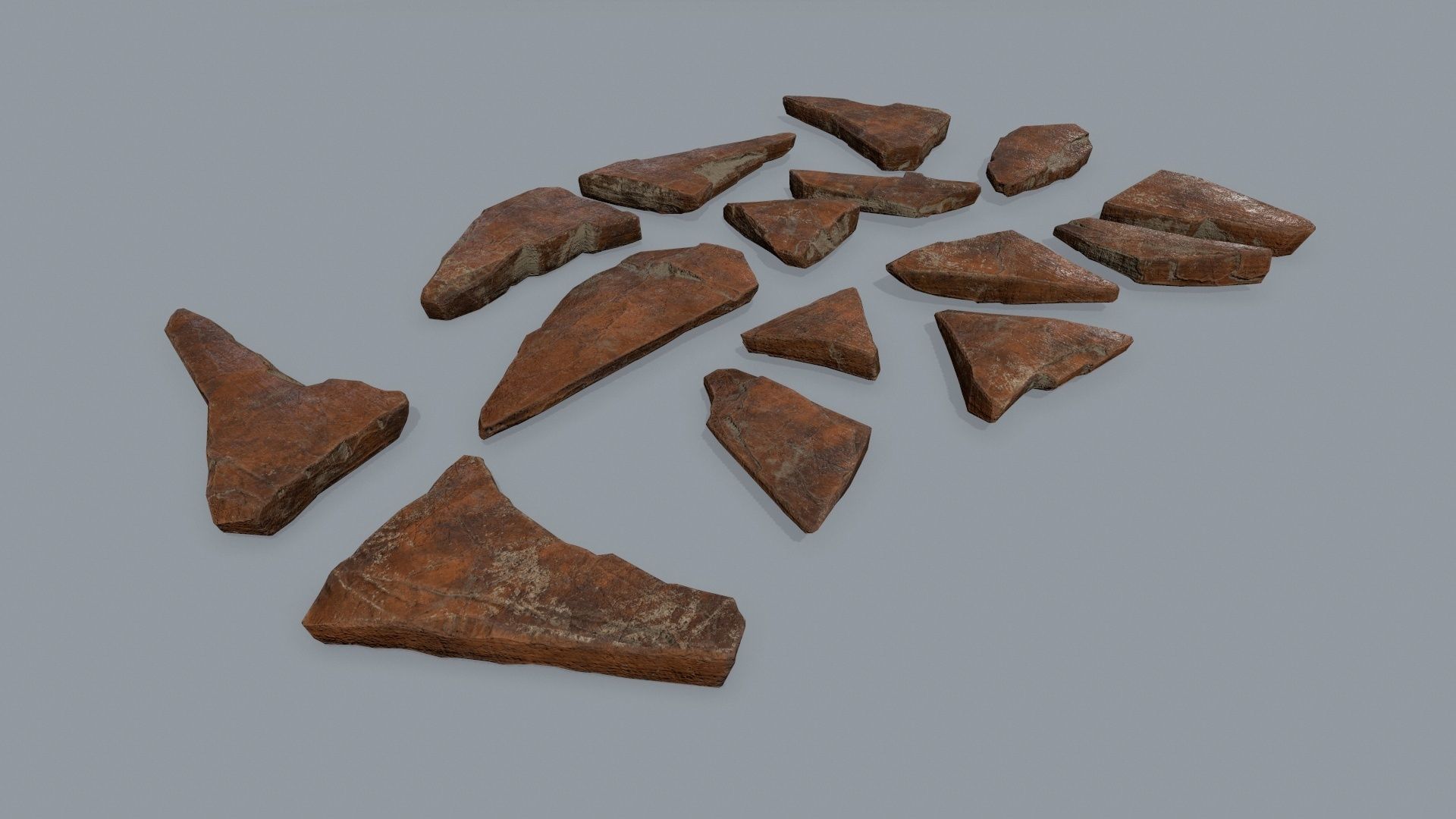 desert rocks Low-poly 3D model_8