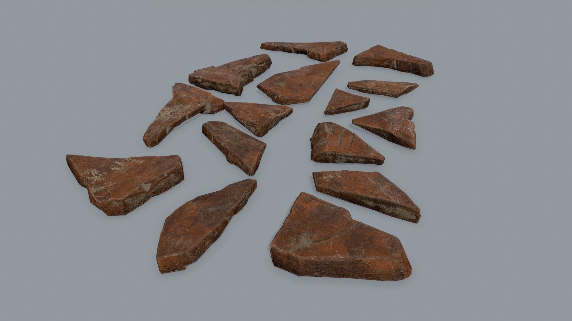 desert rocks Low-poly 3D model_5