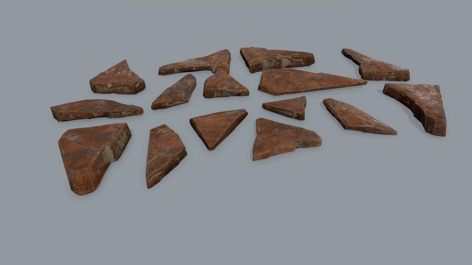desert rocks Low-poly 3D model_4