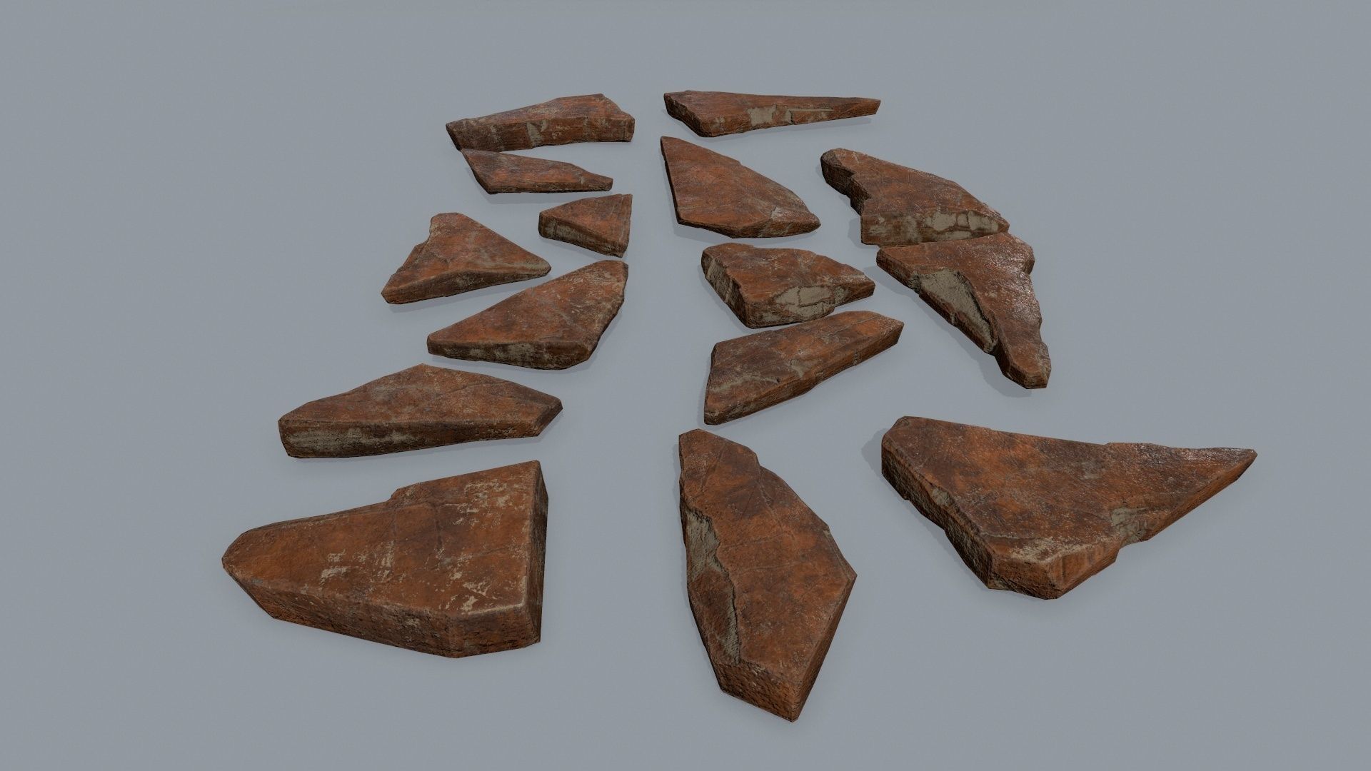 desert rocks Low-poly 3D model_12