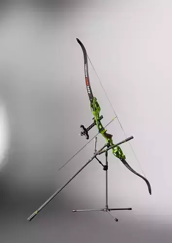 Olympic recurve bow with arrow 3D model 3D model