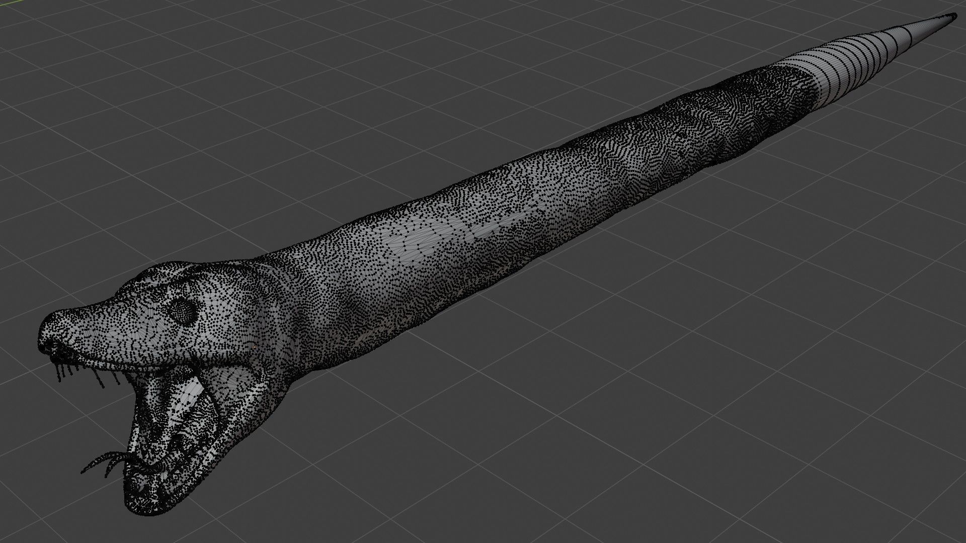 Python snake Low-poly 3D model_8