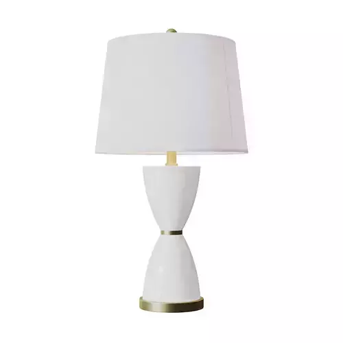 MoDRN Neo Luxury White Hourglass Table Lamp